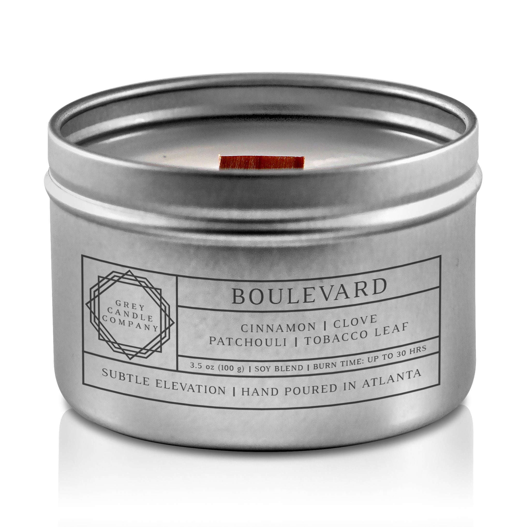 BOULEVARD CANDLES Grey Candle Company 3.5 oz. TIN 