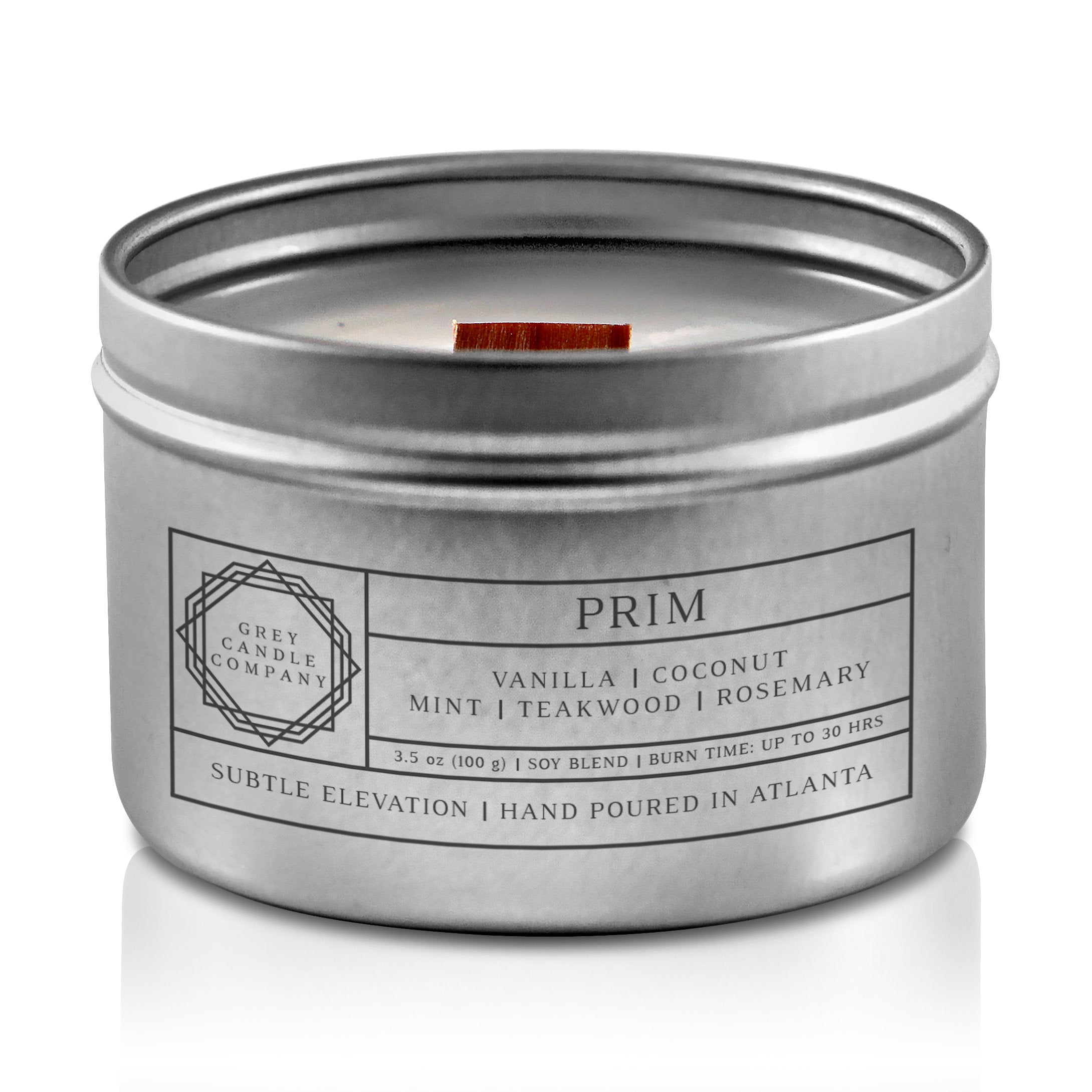 PRIM CANDLES Grey Candle Company 3.5 oz. TIN 